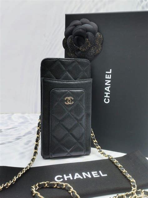 chanel crossbody phone case|chanel phone case with chain.